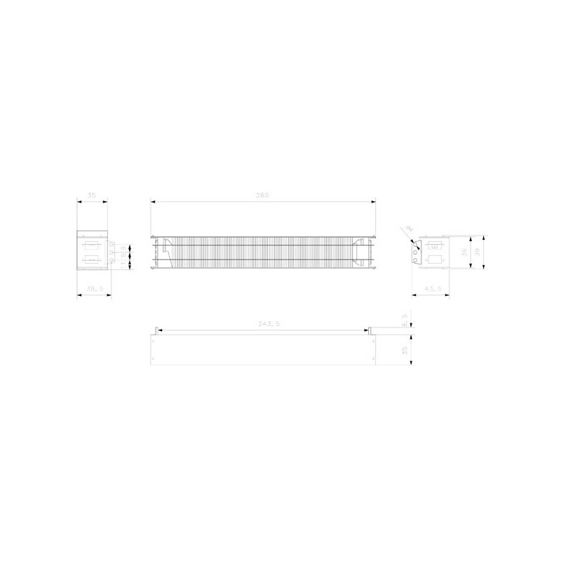 RESISTANCE 240 2x1000W A AIGUILLES 120°C