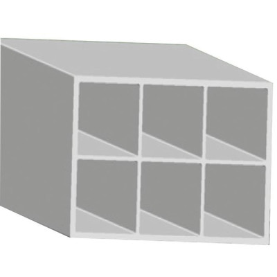 CHEVRON PVC 60 x 40MM GRIS  LONGUEUR 3M - 39020031