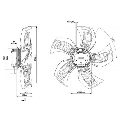 Ventilateur A3G800-AS26-09. - 13532817