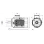 Moteur SPL 71 M4C 0.37/4 B14 - 25090270