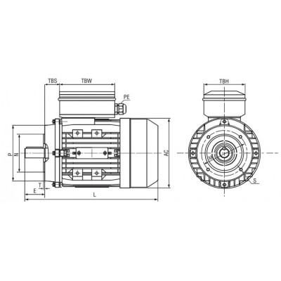 Moteur MMP 71 K2 0.37/2 B14/FT85 230V - 25090276