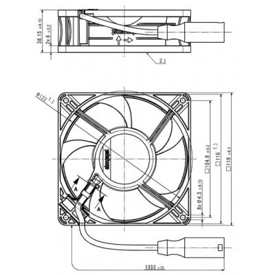 Ventilateur AxiACi120-00372 VWCF119DSGLZ - 13510219