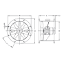 Ventilateur hélicoïde HCT-45-4T-0.5/PL/ASPIRANT - 23051462