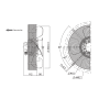 Ventilateur VHE 350 GB35-HE22 4P 0.200KW TRI - 25050350