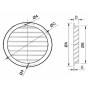 GRILLE EXTERIEUR ALUMINIUM CIRCULAIRE GAC 160 - 20400160
