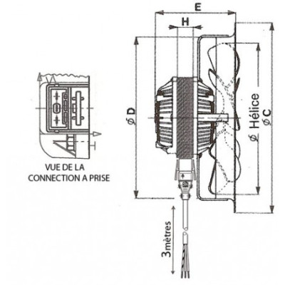 Ventilateur hélicoïde NA16.25.P.254.34 - 12030499