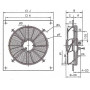 Ventilateur hélicoïde S0400 CR46 MG050W04 SANS EMBASE CARREE - 26050405