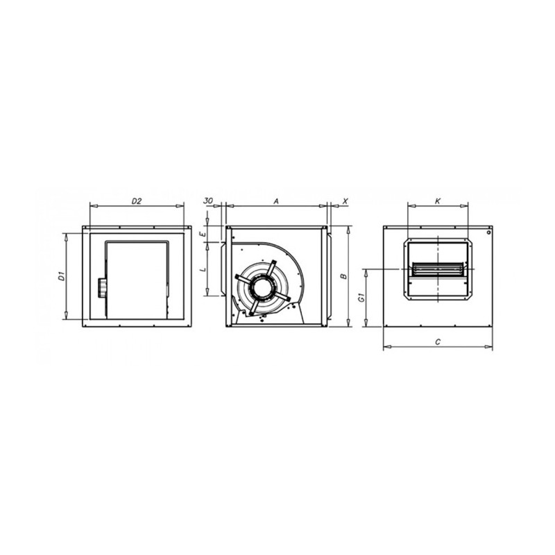 Caisson d'extraction CJBD-3333-6T 1 1/2