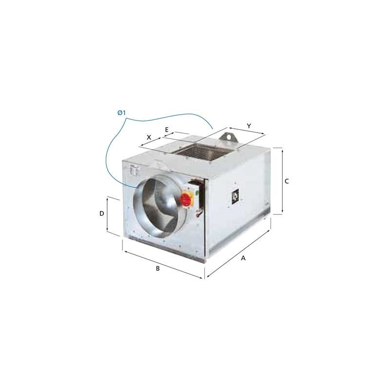 CAISSON EXTRACTION AIRVENT 400°C 30MNS M1450J