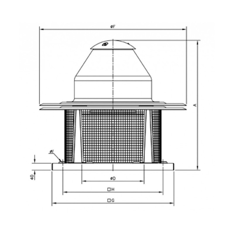 Extracteur de toiture CHT-315-4T / ATEX / EXII2G EX D