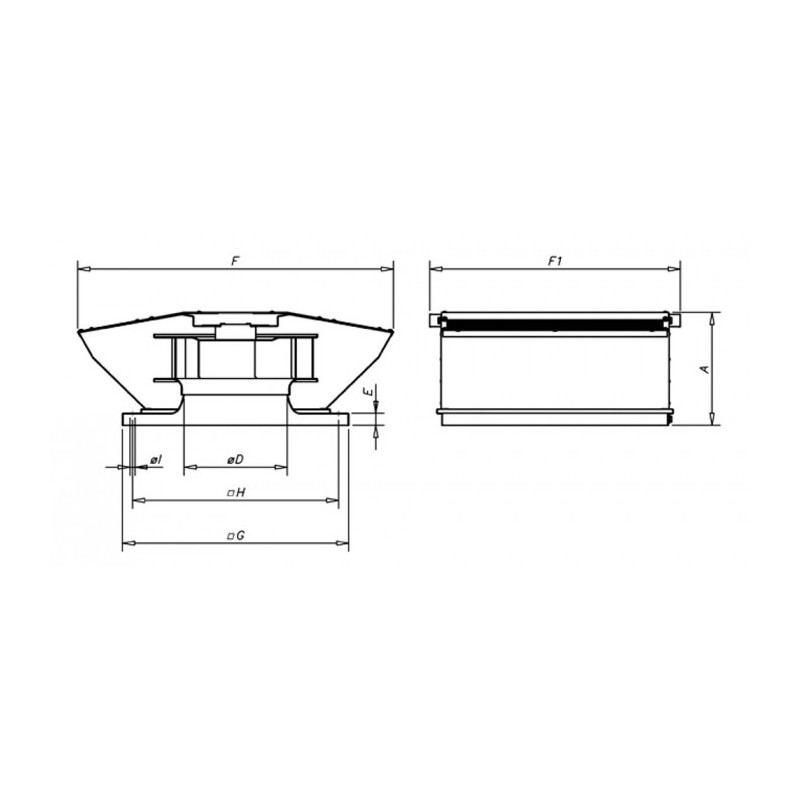 Extracteur de toiture CRF-225-4M