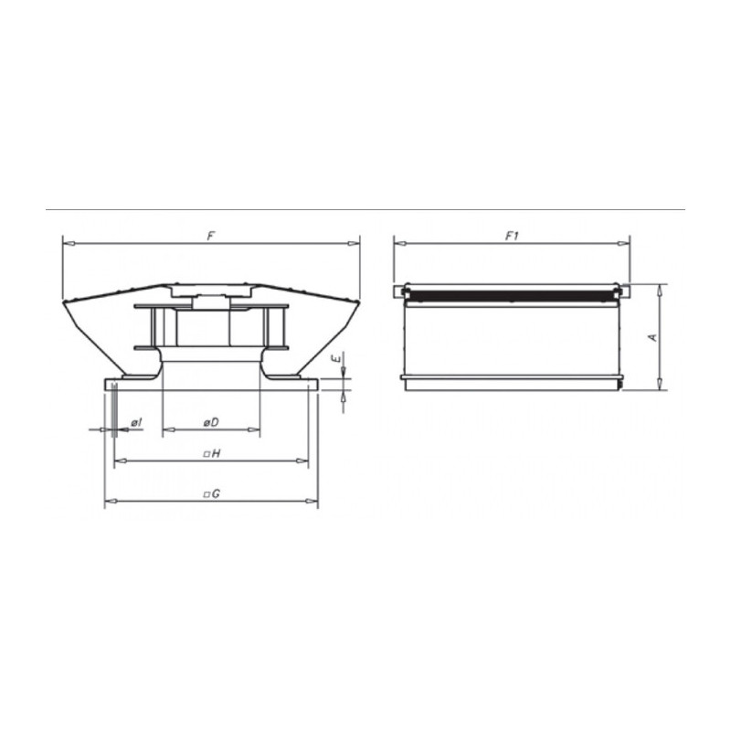 Extracteur de toiture CRF-400-6T