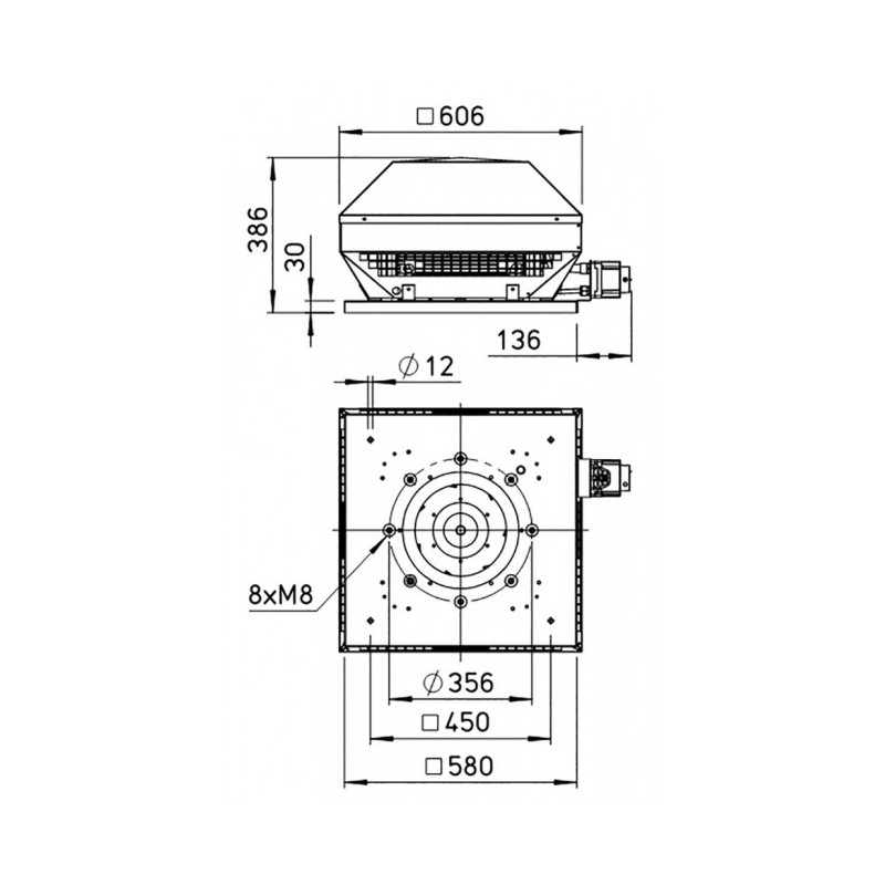 Extracteur de toiture RDD 315/4
