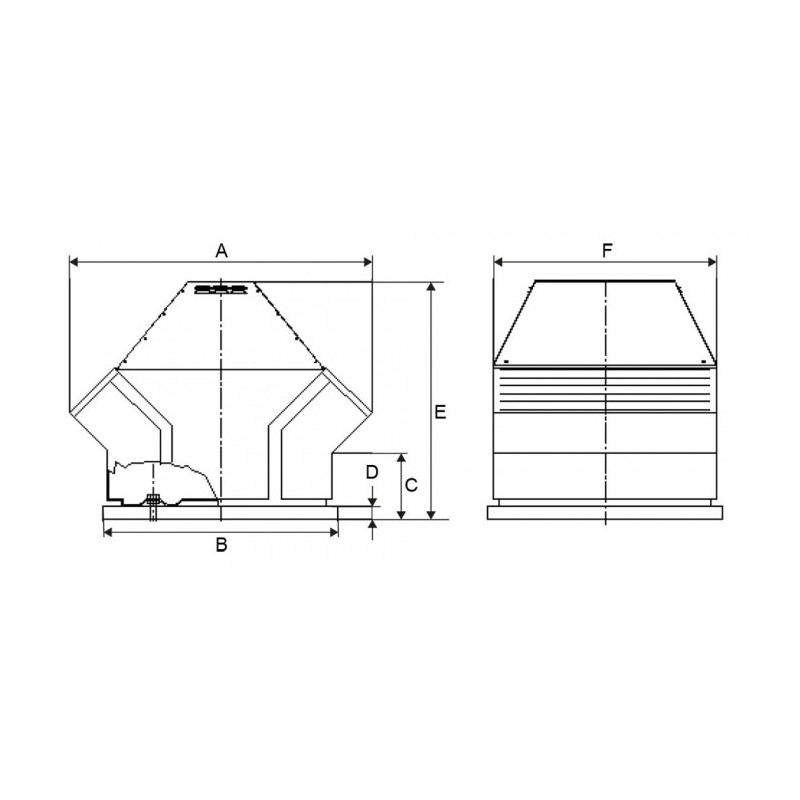 Extracteur de toiture RDM 3E-4550-4P-14-J