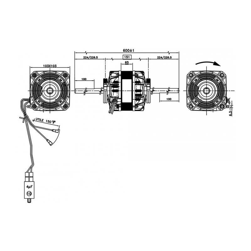 Moteur 101B-65135/2Q + TRANSFORMATEUR