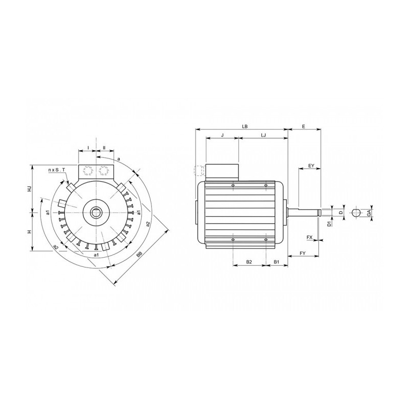 Moteur CF22TP-0.25KW-4P-230V