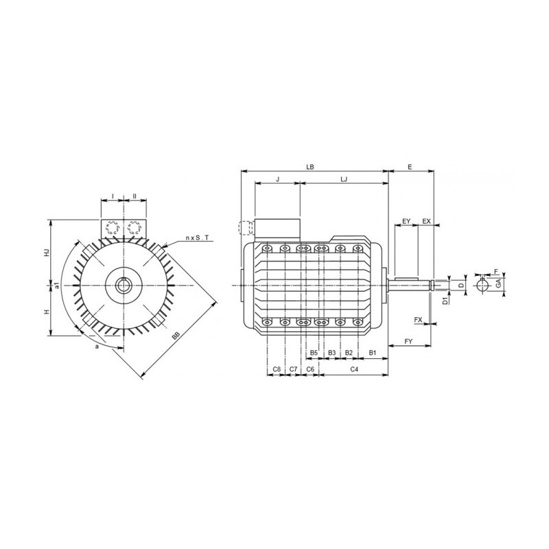 Moteur CM29G/T-1.8KW-4P