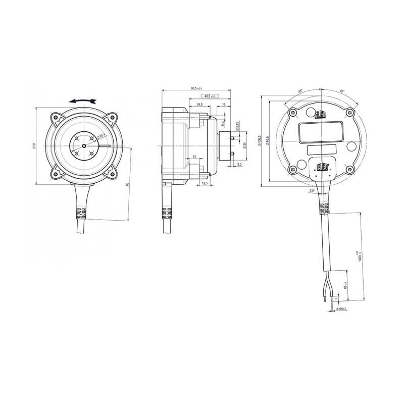 Moteur ECM C 12-10-2.C1MP.VL.HA