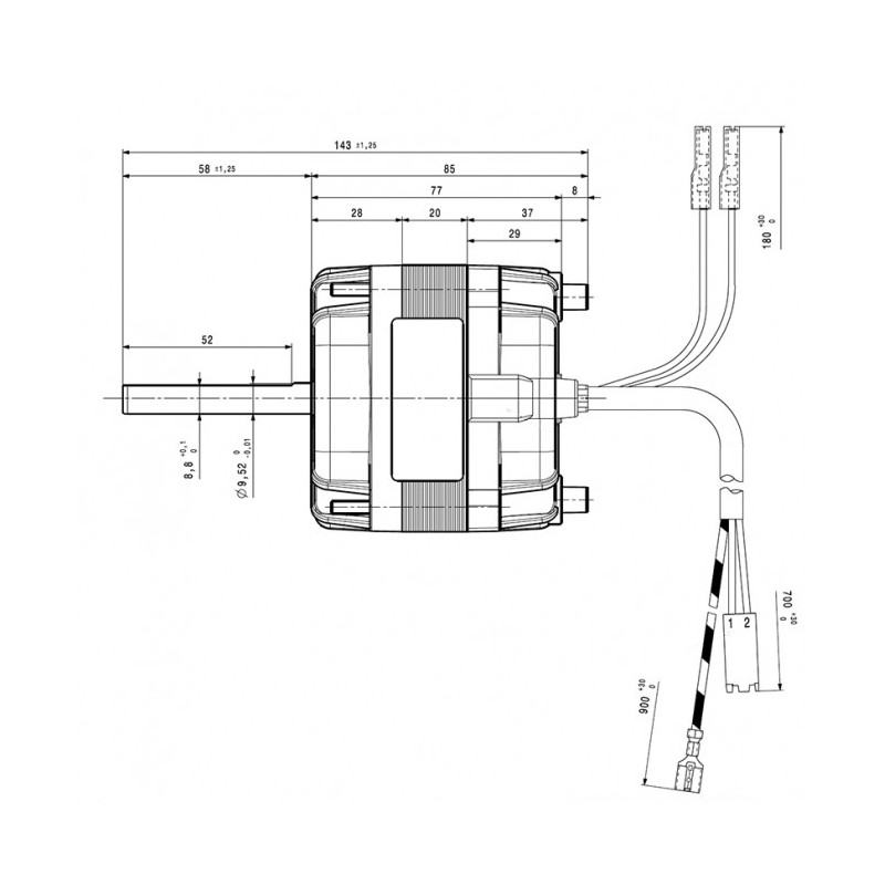 Moteur électrique 1BT 25-20-1V NA