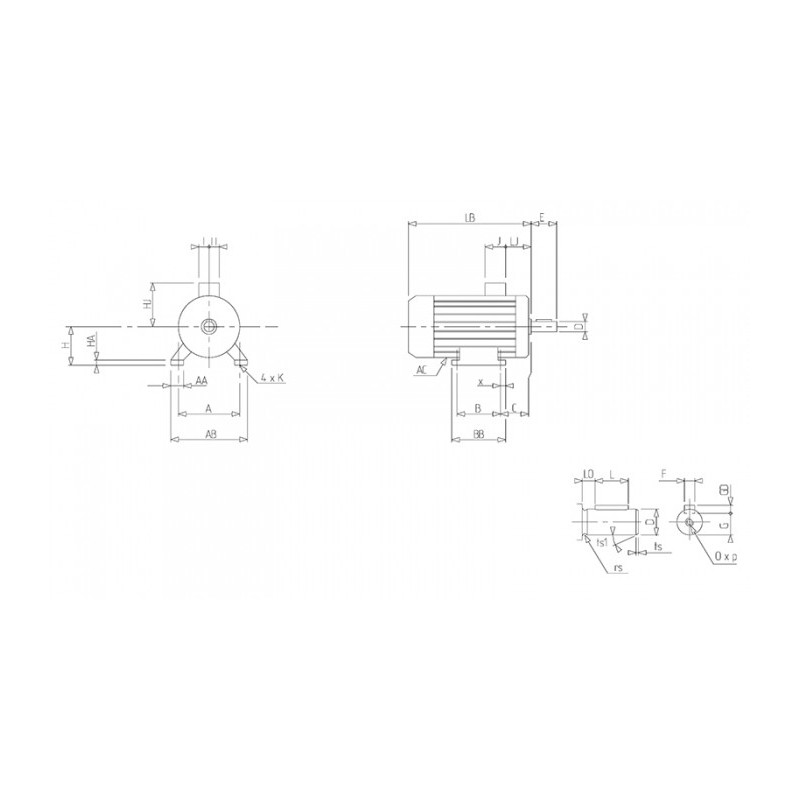 Moteur électrique LSES 225 IM V5 45/4