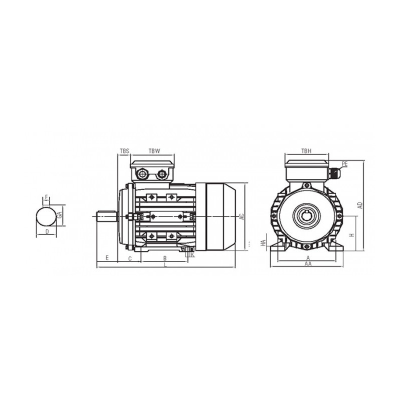 Moteur électrique MMP 71 G4 0.37/4