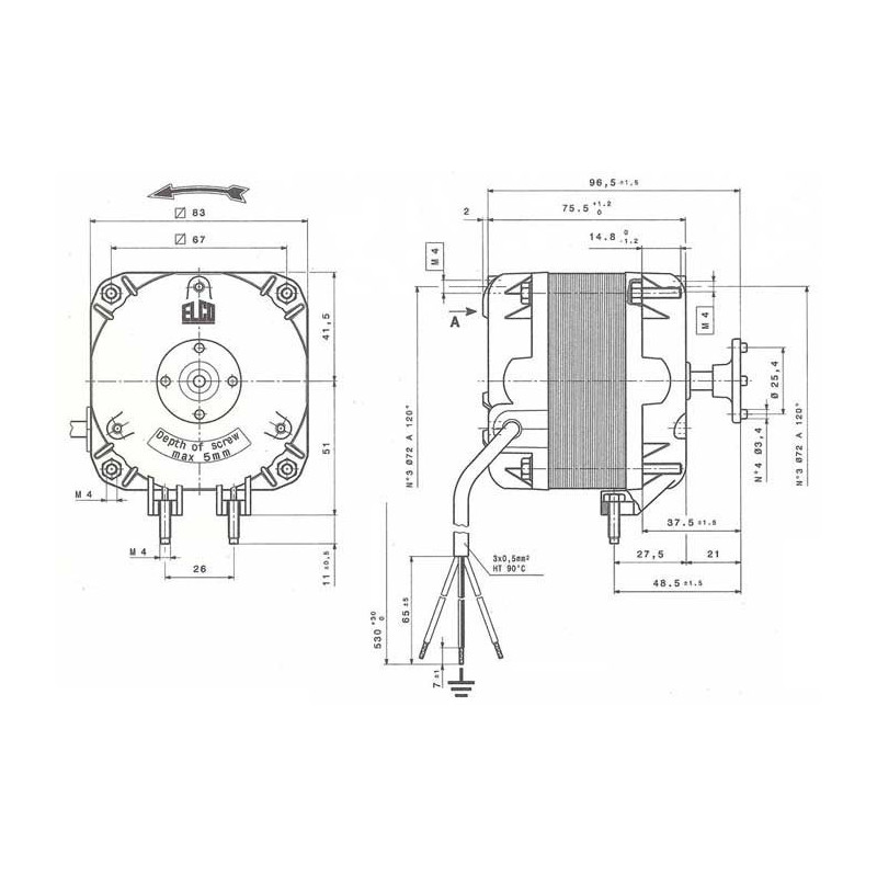 Moteur électrique VNT18.30.723BIPRO