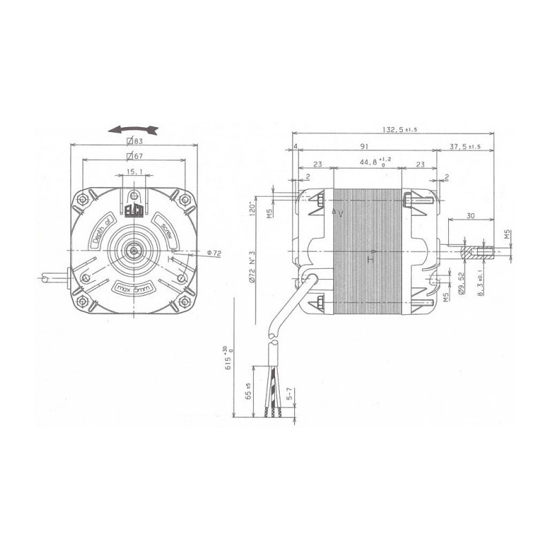 Moteur électrique VNT34.45.871 BOITE INDIVIDUELLE