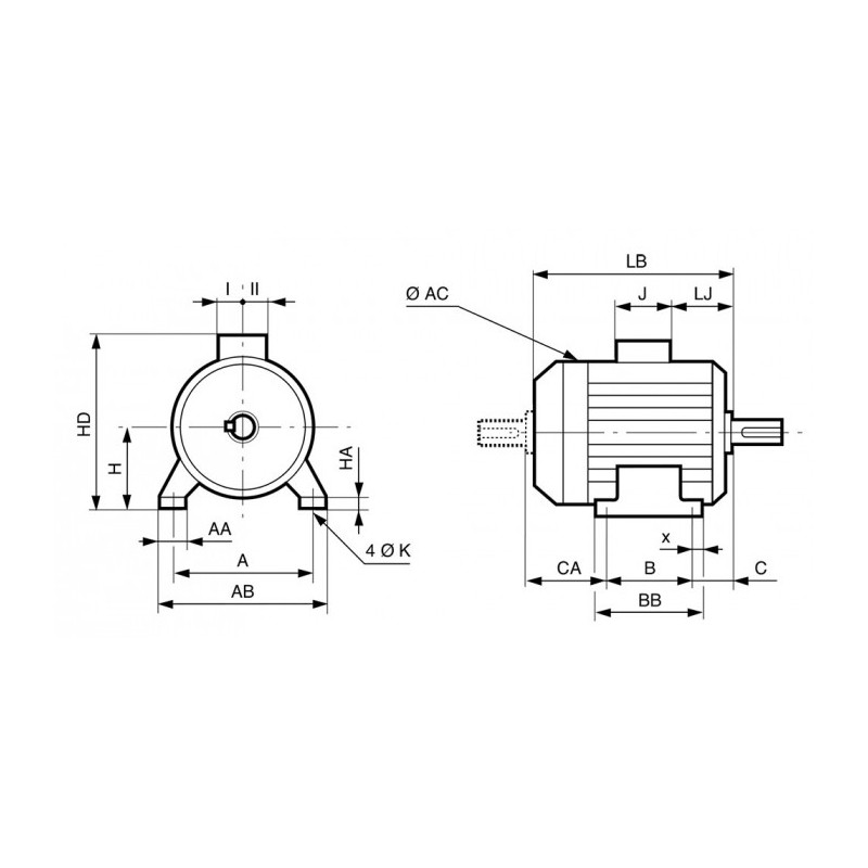Moteur LS 100 3/0.8 2/4 B3
