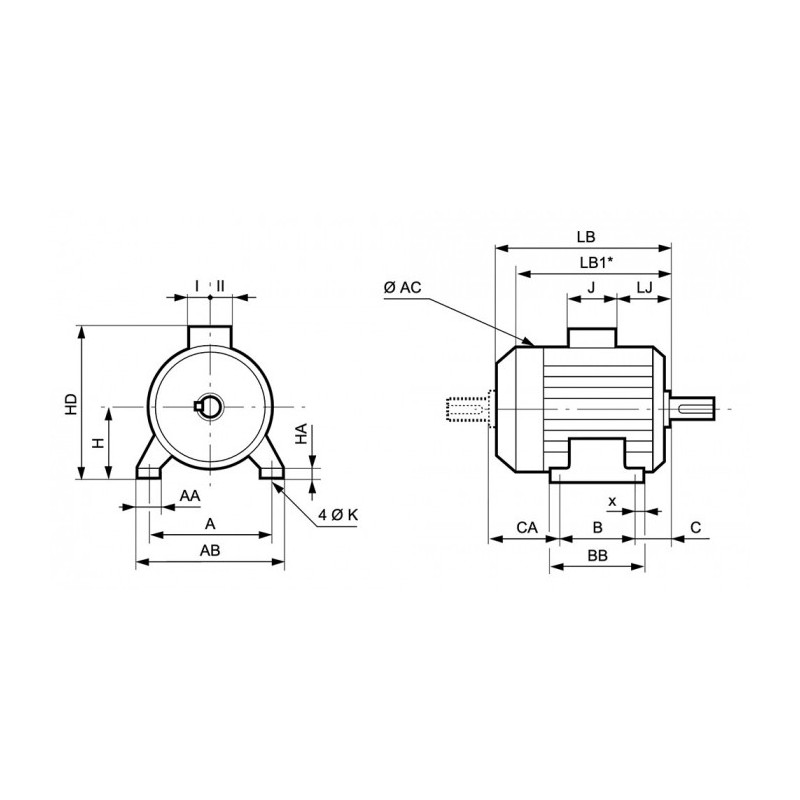 Moteur LS 100LT 0.13/0.07 16P B3