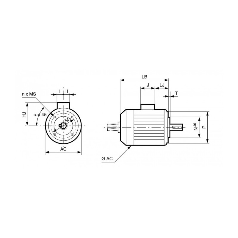 Moteur LS 71 0.37/4 B14