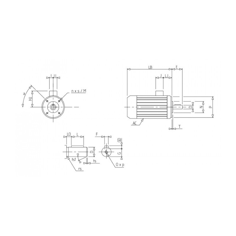 Moteur LS 90 0.75/6 B14