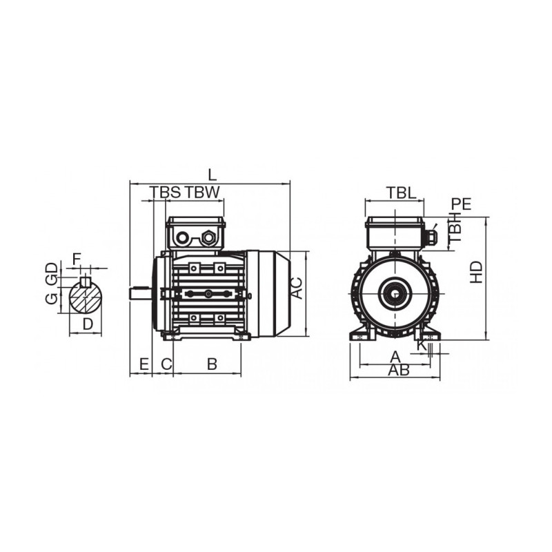 Moteur MH2-132-S4-IE2 5.5/4