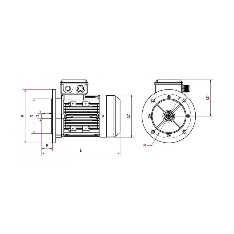 Moteur MH3 112 M6 2.2/6 B5 60H3
