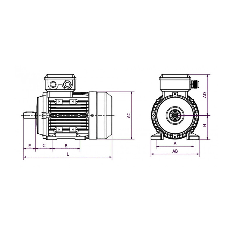 Moteur MH3 90 L6 1.1/6 B3