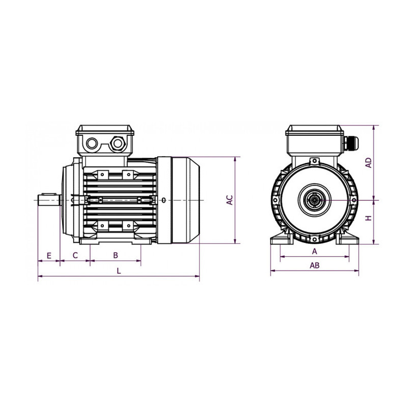 Moteur MH3 90 L6 1.1/6 B3 SANS CAPOT AR