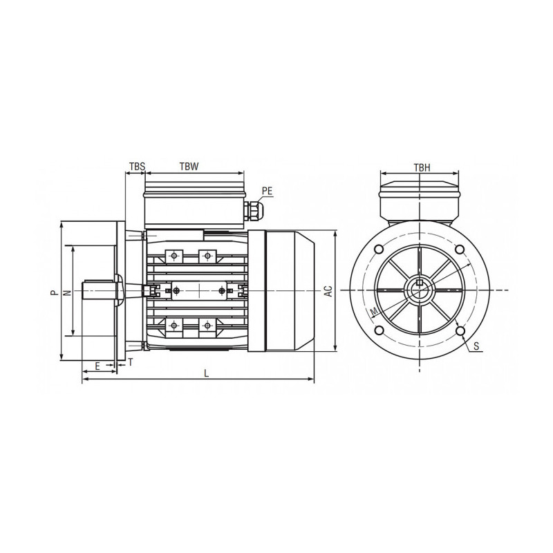 Moteur MMP 63 G2 0.25/2 B5 230V