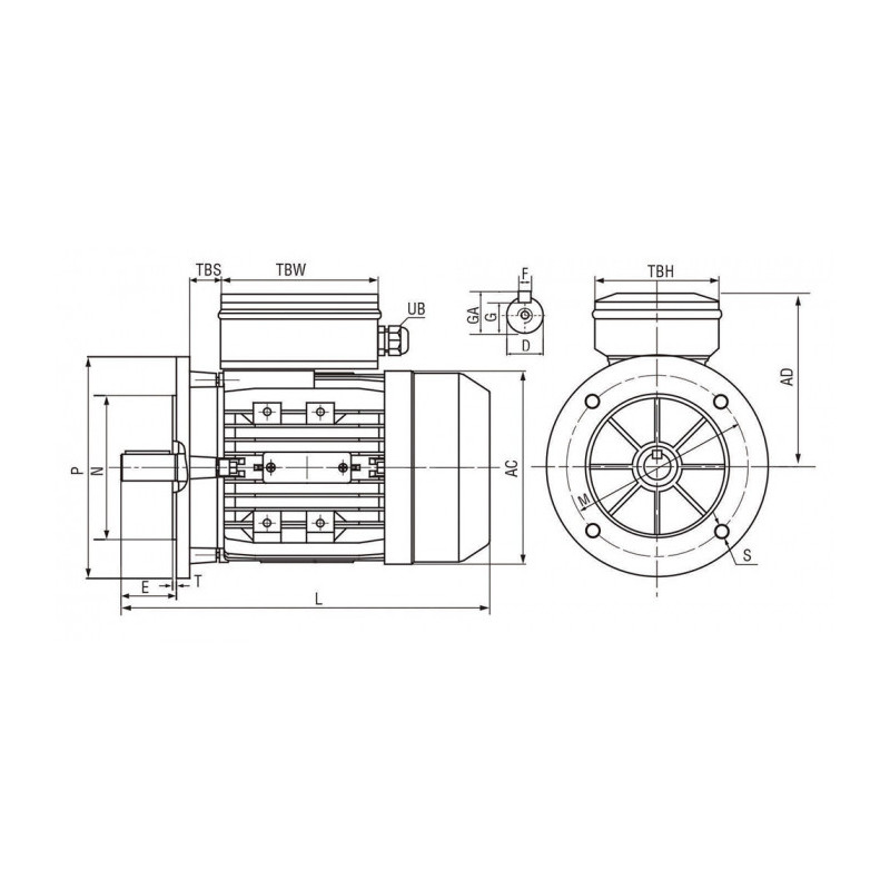 Moteur MMP 90 S6 0.75/6 B5