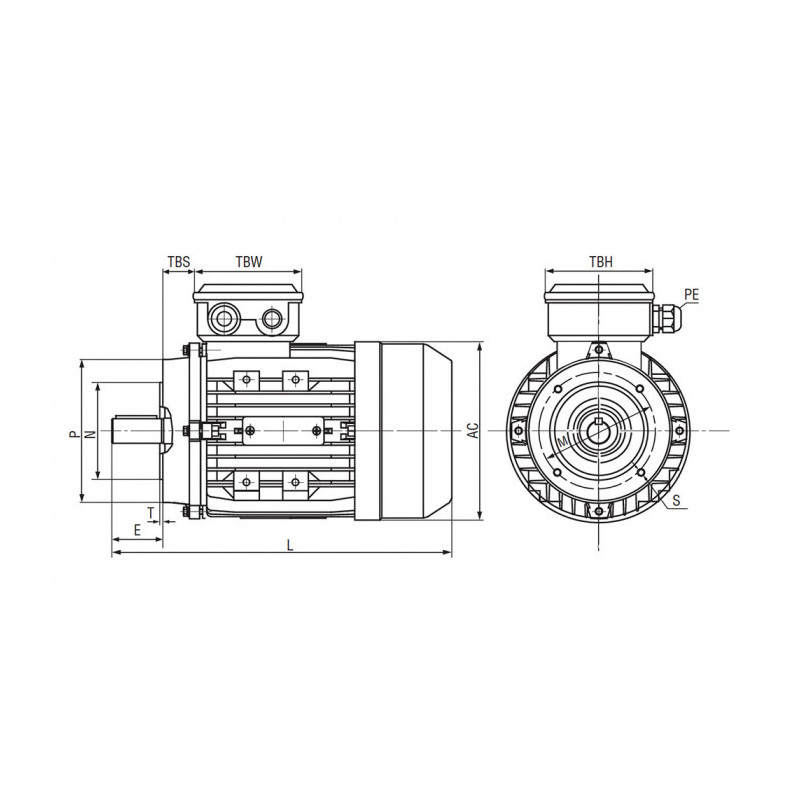 Moteur MTA 100 L12-6L 0.2/1.5 12/6 B14