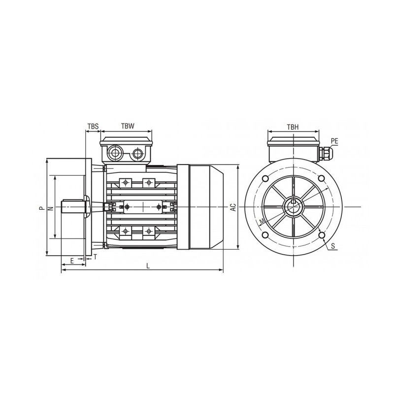 Moteur MTA 100 L6-4L 0.65/2.2 6/4 B5