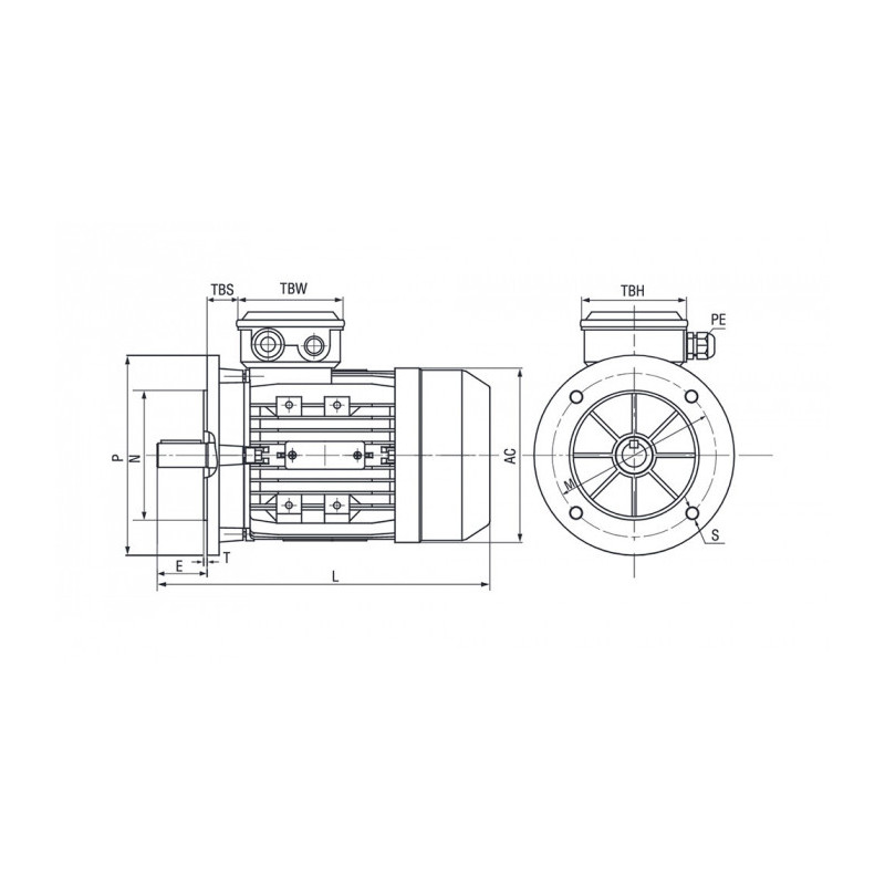 Moteur MTA 112 M12-6L 0.3/2.2 12/6 B5