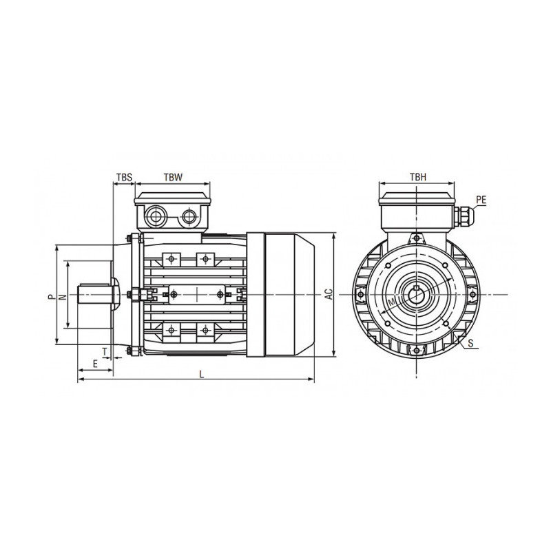 Moteur MTA 112 M6-4L 1.2/4.0 6/4 B14