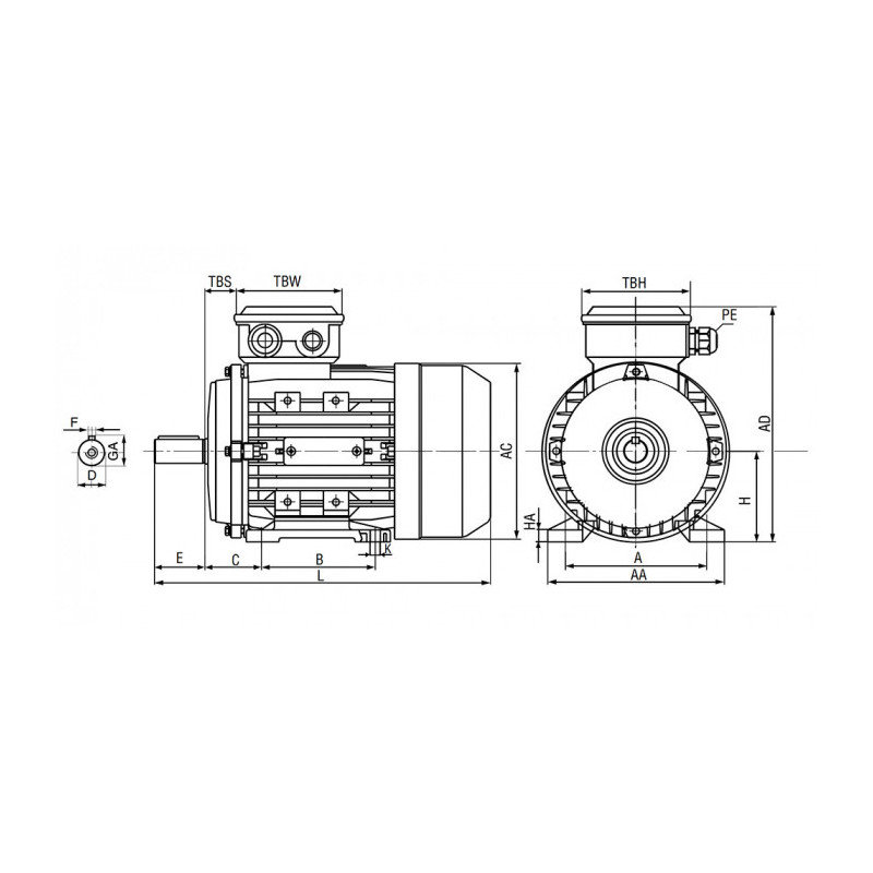Moteur MTA 80 G6-4L 0.22/0.75 6/4 B3