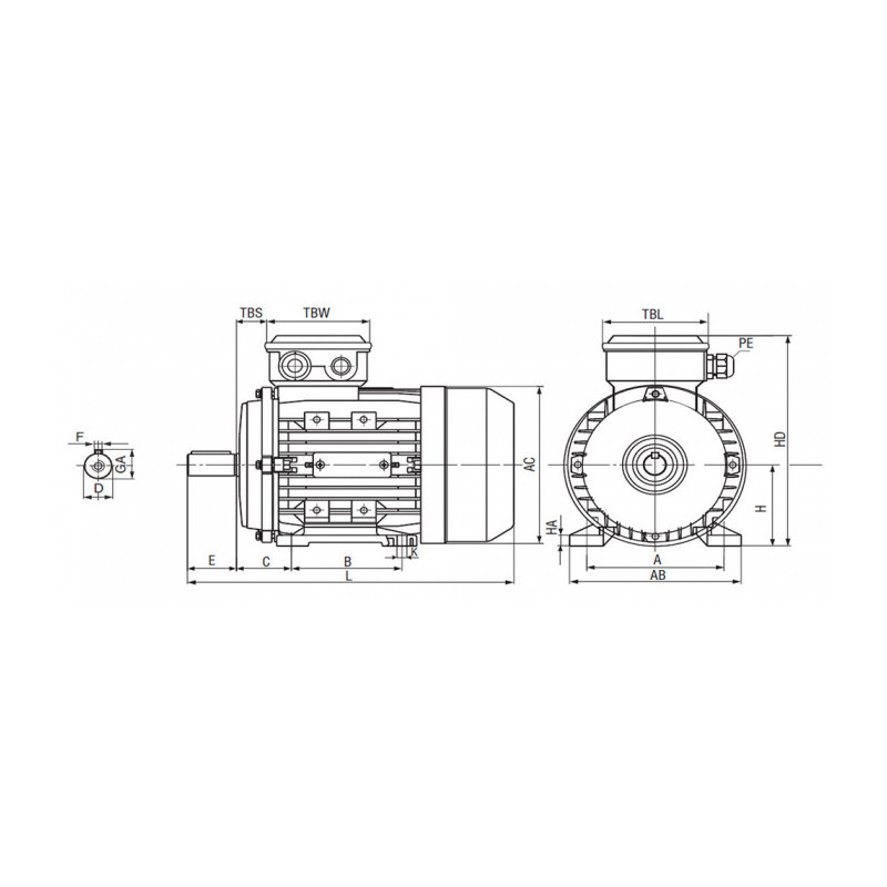 Moteur MTA 90 L8-4L 0.38/1.5 8/4 B3