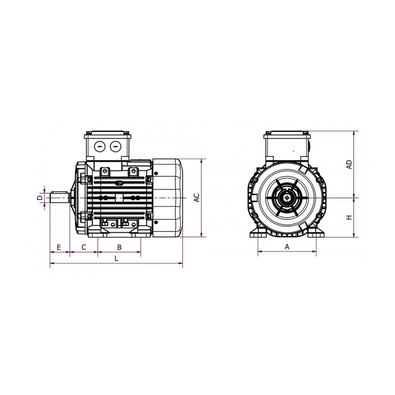 Moteur Q3H 112 M6D 2.2/6 B3
