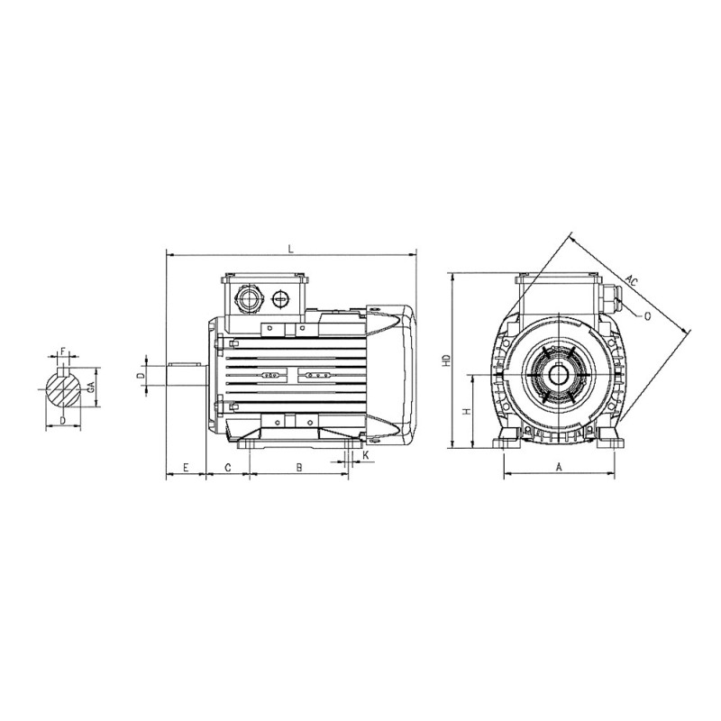 Moteur Q3H 90 L4D 1.5/4 B3