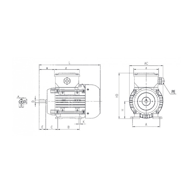 Moteur QS80 M6 B40 0.55/6