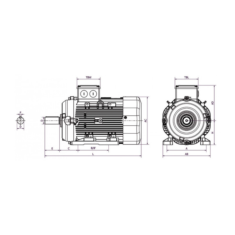 Moteur SPL 100 L4C 2.2/4 B3 SPECIAL FROID