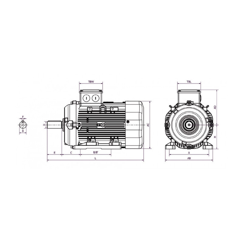 Moteur SPL 132 M6B 5.5/6 B3