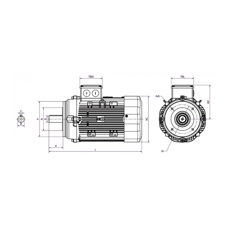 Moteur SPL 63 M4B 0.18/4 B14
