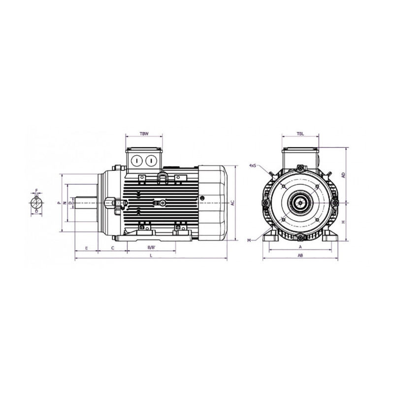 Moteur SPL 71 M4C 0.37/4 B34